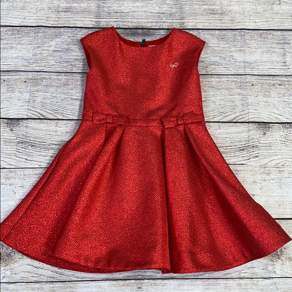 Lily Gaufrette Red Shimmer Dress